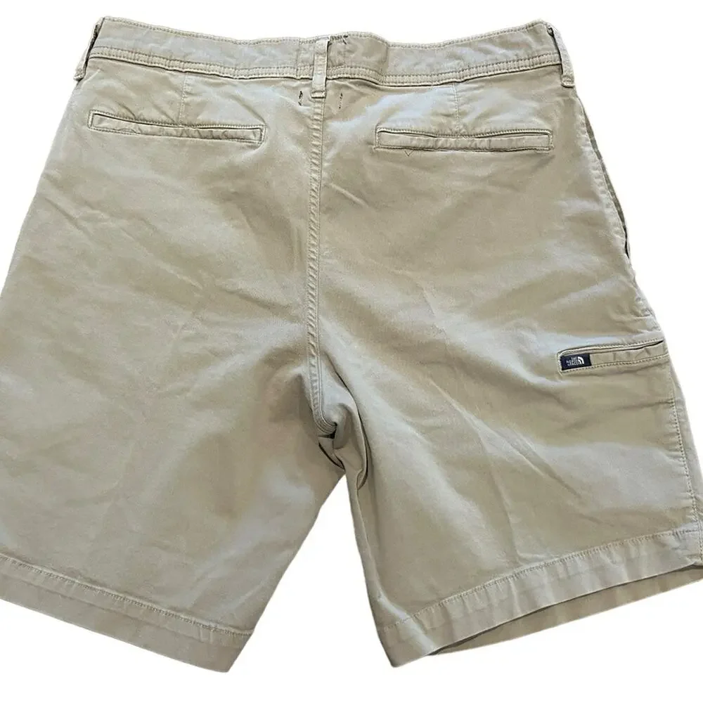 The North Face Mens 36 Regular Khaki Shorts Cotton Elastin